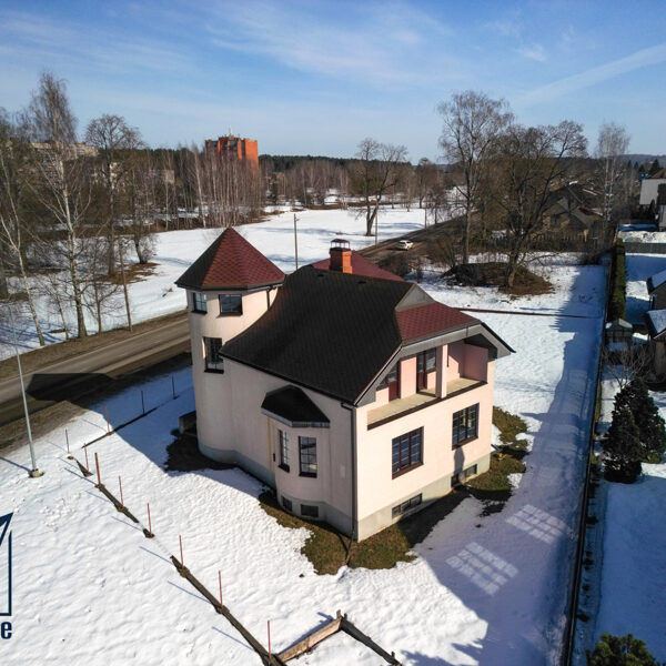 Privātmājas skats no aizmugures no gaisa Ruģeļos, Daugavpilī.