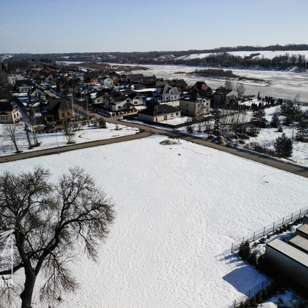 Аэросъёмка земельного участка с видом на частный сектор